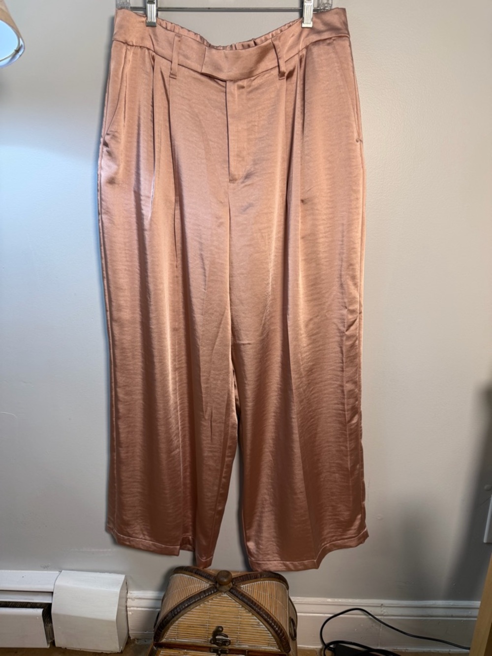 a new day Satin Wide-Leg Pants in Dusty Rose